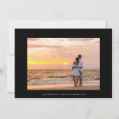 Modern Simple Minimalist Photo Wedding セーブザデート (裏面)