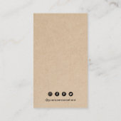 Modern Simple Minimalist QR Code Rustic 名刺 (裏面)