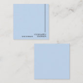 Modern Simple Pale Blue Plain Minimalist Own Name ノートカード (正面/裏面)