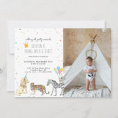 Modern Simple Party Animal Invitation 招待状 (正面)