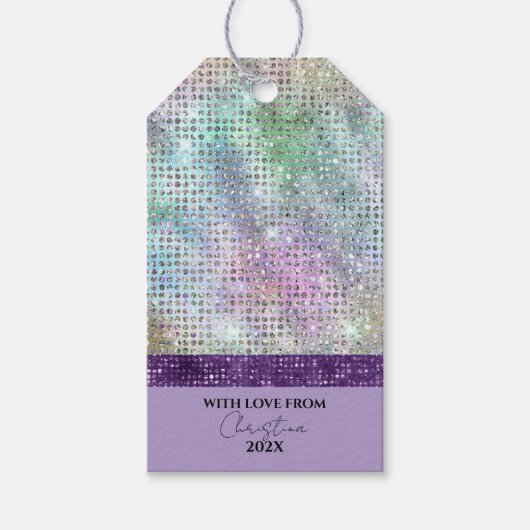 Modern Simple Pastel Purple Pink ギフトタグ (正面)