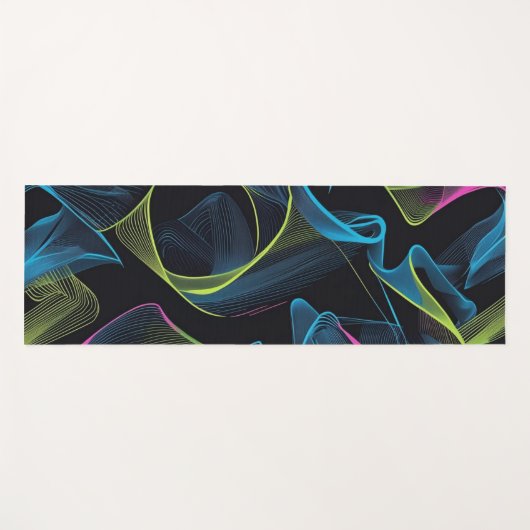 Modern Simple pattern geometric girly stripes ヨガマット (正面(横))