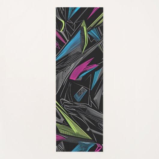 Modern Simple pattern geometric mid stripes ヨガマット (正面)