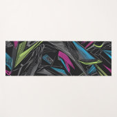 Modern Simple pattern geometric mid stripes ヨガマット (正面(横))