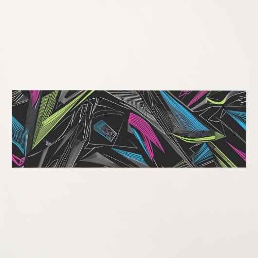 Modern Simple pattern geometric mid stripes ヨガマット (正面(横))