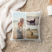 Modern SImple Personalized Pet Photo Collage クッション (ブランケット)