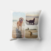 Modern SImple Personalized Pet Photo Collage クッション (裏面)