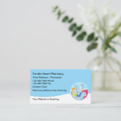 Modern Simple Pharmacy Business Cards Design 名刺 (スタンド正面)