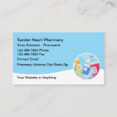 Modern Simple Pharmacy Business Cards Design 名刺 (正面)