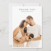Modern Simple Photo Baby Shower Note サンキューカード (正面)