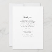 Modern Simple Photo Baby Shower Note サンキューカード (裏面)