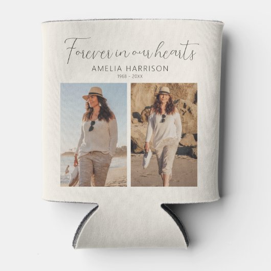 Modern & Simple Photo Collage Memorial 缶クーラー (正面)