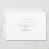 Modern Simple Photo Elegant Typography Wedding サンキューカード (裏面)