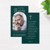 Modern Simple Photo Funeral Memorial Prayer Cards (デスク)