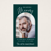 Modern Simple Photo Funeral Memorial Prayer Cards (正面)