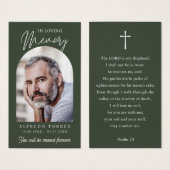 Modern Simple Photo Funeral Memorial Prayer Cards (正面&裏面)