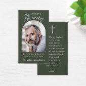 Modern Simple Photo Funeral Memorial Prayer Cards (デスク)