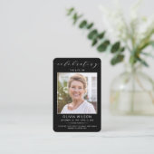 Modern Simple Photo Funeral Memorial Prayer Cards 名刺 (スタンド正面)