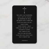 Modern Simple Photo Funeral Memorial Prayer Cards 名刺 (裏面)