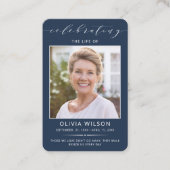 Modern Simple Photo Funeral Memorial Prayer Cards 名刺 (正面)