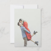 Modern Simple Photo QR Code Wedding 出欠カード (裏面)