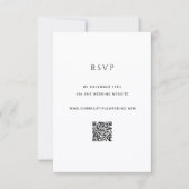 Modern Simple Photo QR Code Wedding 出欠カード (正面)