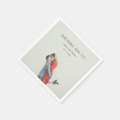 Modern Simple Photo Wedding スタンダードカクテルナプキン (角)