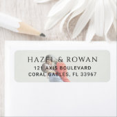 Modern Simple Photo Wedding ラベル (インサイチュ)