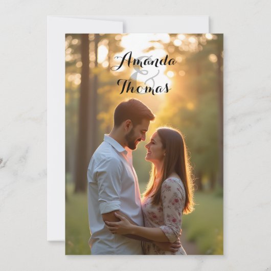 Modern Simple Photo Wedding 招待状 (裏面)