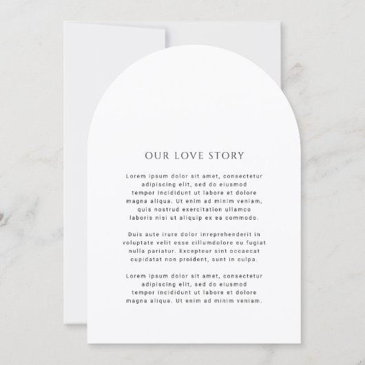 Modern Simple Photo Wedding 招待状 (裏面)