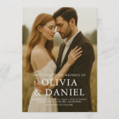 Modern Simple Photo Wedding 招待状 (正面)