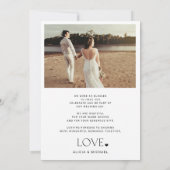 Modern simple photo wedding DIGITAL thank you card 招待状 (裏面)