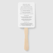 Modern Simple Photo Wedding Program ハンドファン (裏面)