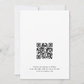 Modern Simple Photo Wedding QR セーブザデート (裏面)