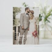 Modern Simple Photo Wedding Thank You Card サンキューカード (スタンド正面)