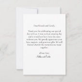 Modern Simple Photo Wedding Thank You Card サンキューカード (裏面)