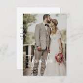 Modern Simple Photo Wedding Thank You Card サンキューカード (正面/裏面)