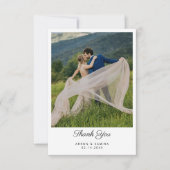 Modern Simple Photo Wedding Thank You Card サンキューカード (正面)