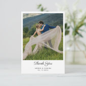 Modern Simple Photo Wedding Thank You Card サンキューカード (スタンド正面)