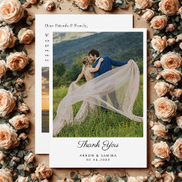 Modern Simple Photo Wedding Thank You Card サンキューカード