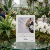 Modern Simple Photo Wedding Thank You Card W Note サンキューカード