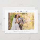 Modern Simple Photo Wedding W Note Landscape 招待状 (正面)