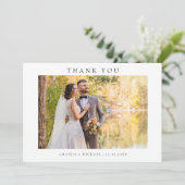 Modern Simple Photo Wedding W Note Landscape 招待状 (スタンド正面)