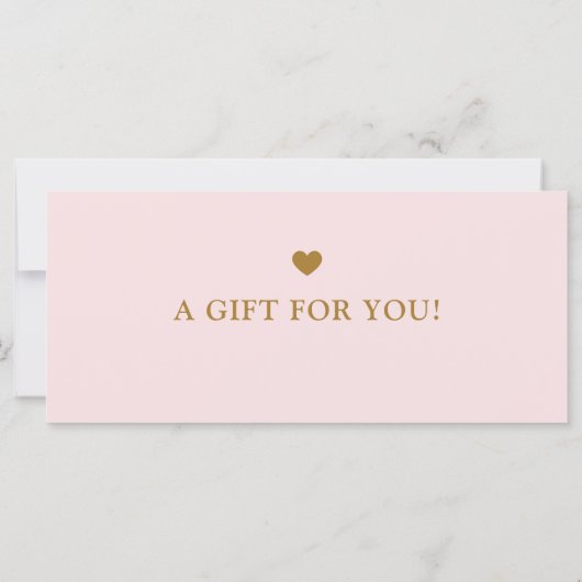 Modern Simple Pink Business Logo Gift Certificate (裏面)