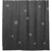 Modern, simple, playful, fun pattern of circles シャワーカーテン (正面)
