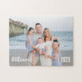 Modern Simple Playful Script Family Photo Jigsaw P ジグソーパズル (横)