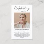 Modern Simple Prayer Photo Sympathy Cards 名刺 (正面)