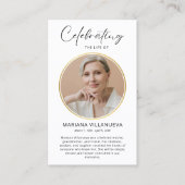 Modern Simple Prayer Photo Sympathy Cards 名刺 (正面)