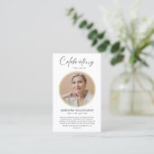 Modern Simple Prayer Photo Sympathy Cards 名刺 (スタンド正面)