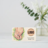 Modern Simple Professional Business Nail Tech Card コーリングカード (スタンド正面)